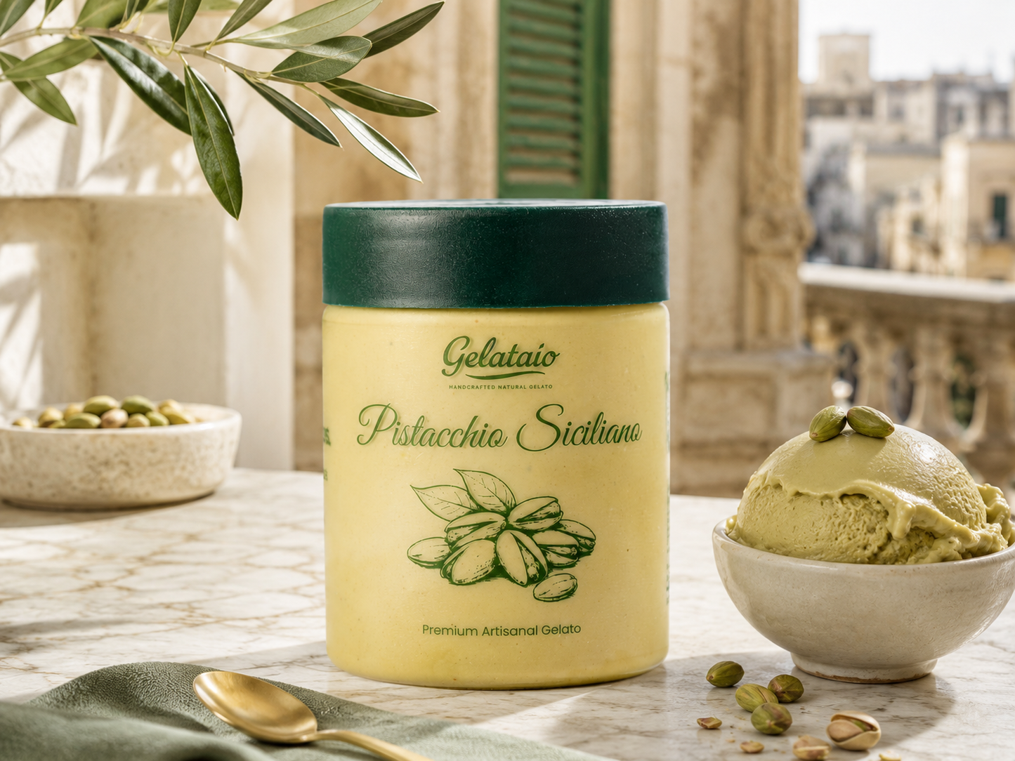 Handcrafted Italian gelato served in Beirut with a refined dessert setting